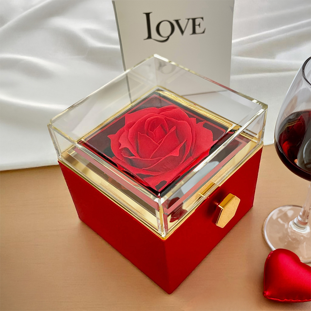 Personalized "I'm Sorry" Gift: Love Knot Necklace with Rose Box
