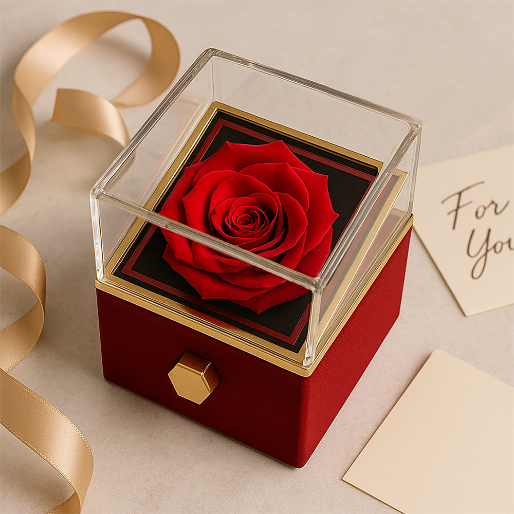 π Personalized To My Daughter Love Knot Necklace with Rose Box